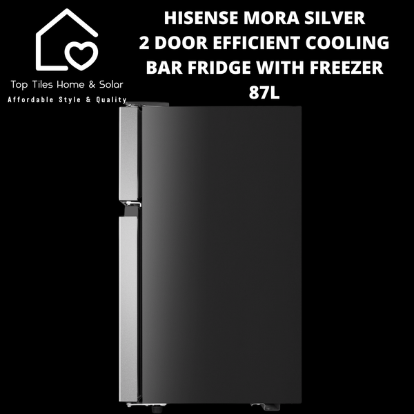 Hisense MORA Silver 2 Door Efficient Cooling Bar Fridge with Freezer - 87L