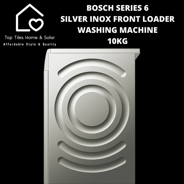 Bosch Series 6 - Silver Inox Front Loader Washing Machine - 10kg