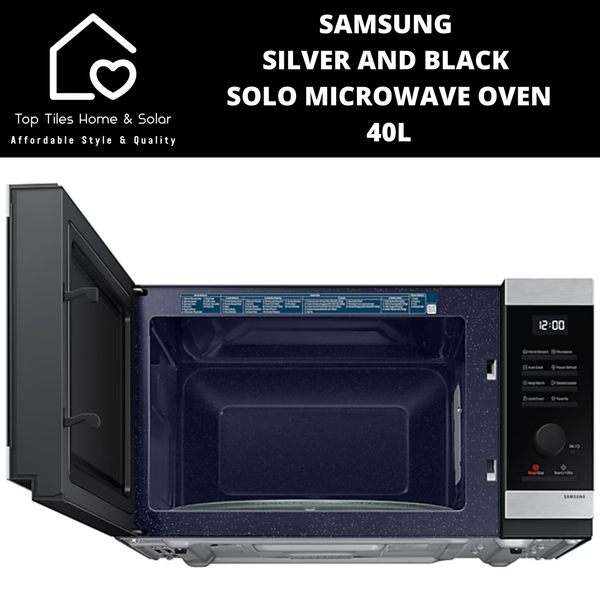 Samsung Silver and Black Solo Microwave Oven - 40L
