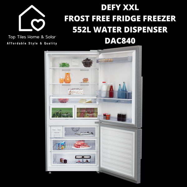 Defy XXL Frost Free Combi Fridge Freezer - 552L Water Dispenser DAC840