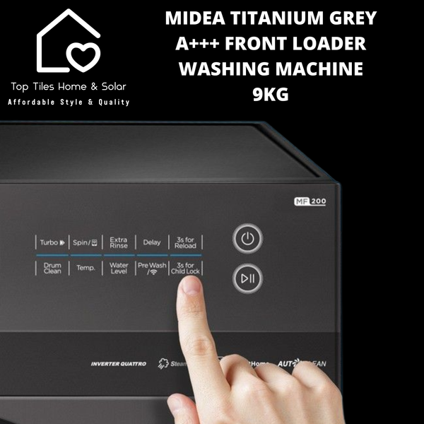 Midea Titanium Grey A+++ Front Loader Washing Machine - 9kg