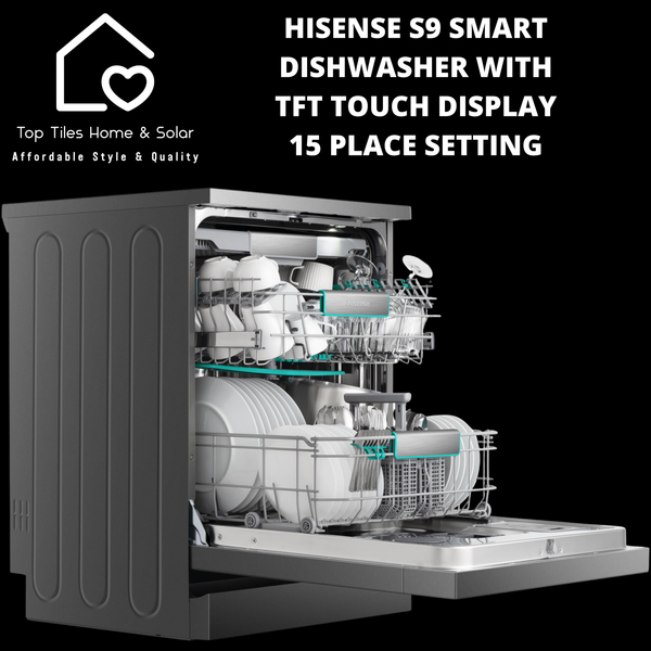 Hisense S9 Smart Dishwasher with TFT Touch Display - 15 Place Setting