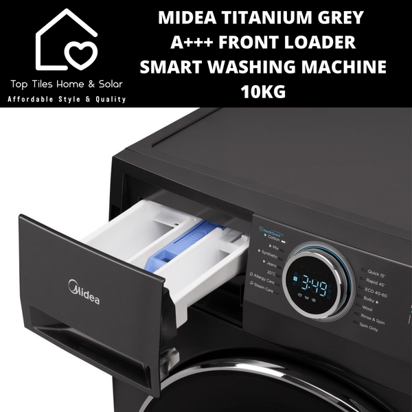 Midea Titanium Grey A+++ Front Loader Smart Washing Machine - 10kg