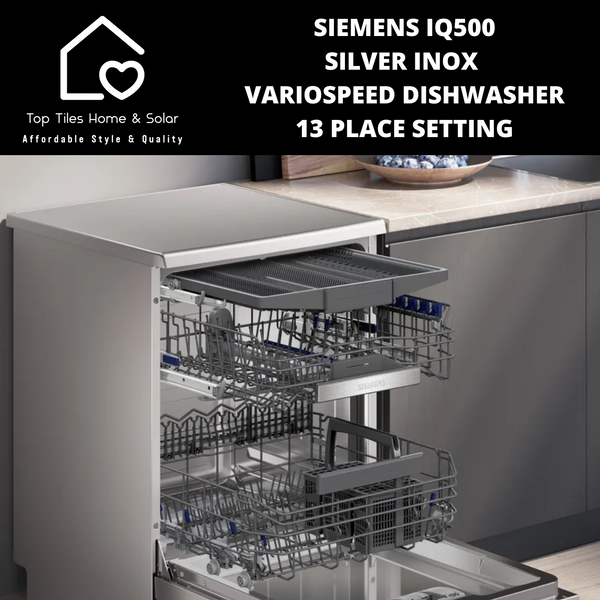 Siemens iQ500 - Silver Inox VarioSpeed Dishwasher - 13 Place Setting