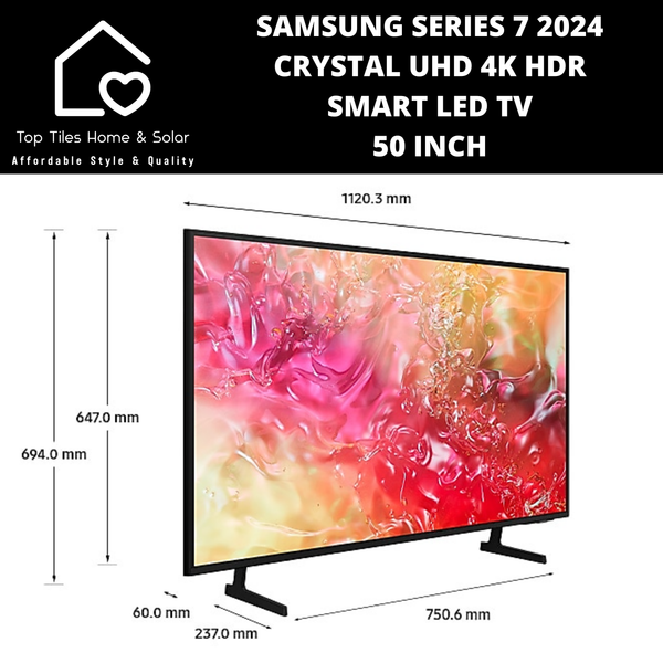 Samsung Series 7 2024 - Crystal UHD 4K HDR Smart LED TV - 50 Inch