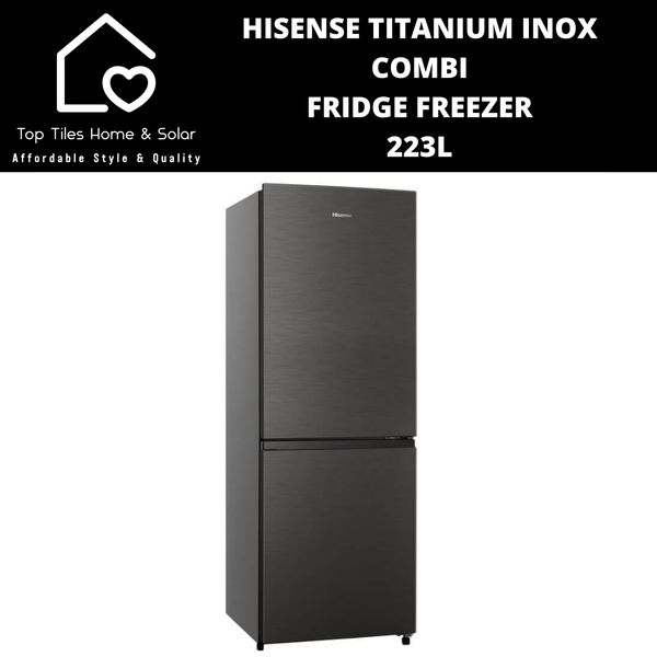 Hisense Titanium Inox Combi Fridge Freezer - 223L
