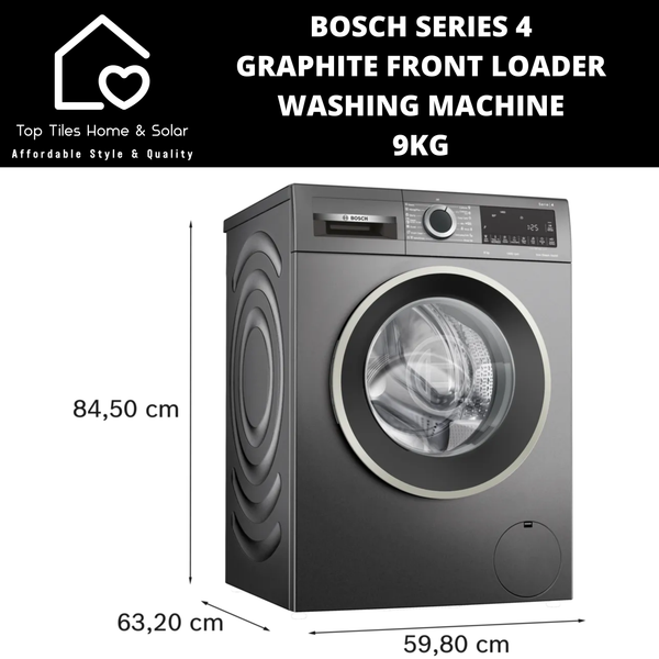 Bosch Series 4 - Graphite Front Loader Washing Machine - 9kg