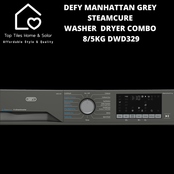 Defy Grey SteamCure Washer  Dryer Combo - 8/5kg Dryer DWD329