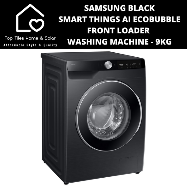 Samsung Black Smart Things AI EcoBubble Front Loader Washing Machine - 9kg