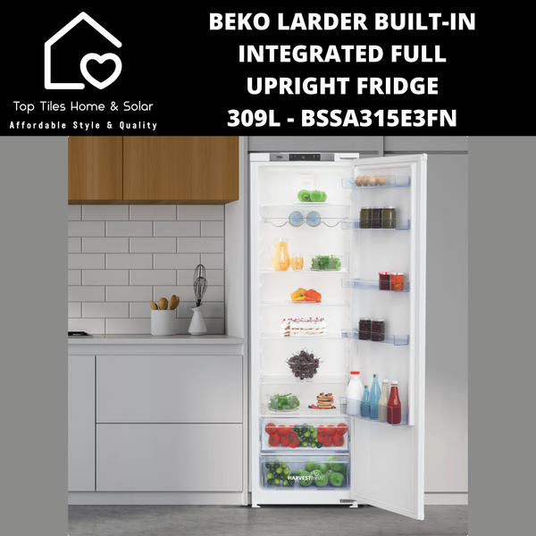 Beko Larder Built-in Integrated Full Upright Fridge - 309L BSSA315E3FN