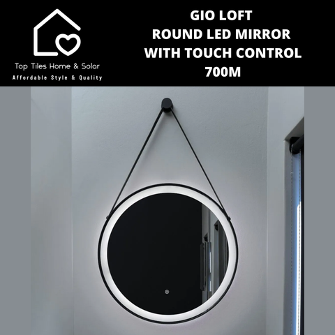Gio Loft Round LED Mirror with Touch Control - 700m