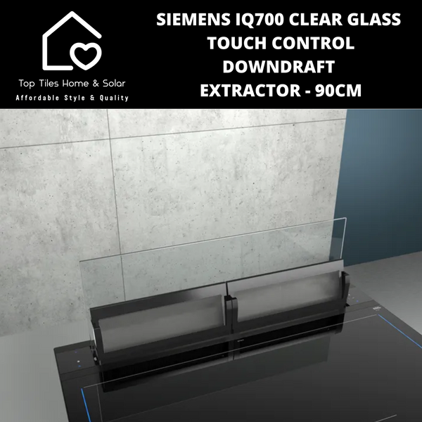 Siemens iQ700 Clear Glass Touch Control Down Draft Extractor - 90cm