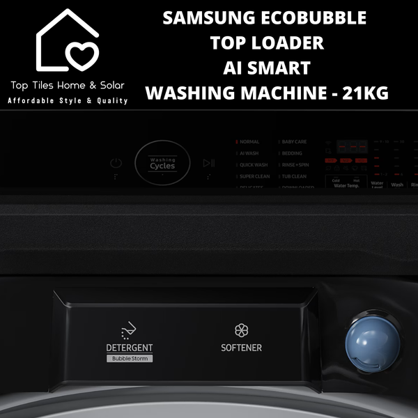 Samsung EcoBubble Top Loader Ai Smart Washing Machine - 21kg