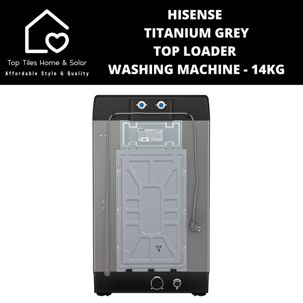 Hisense Titanium Grey Top Loader Washing Machine - 14kg