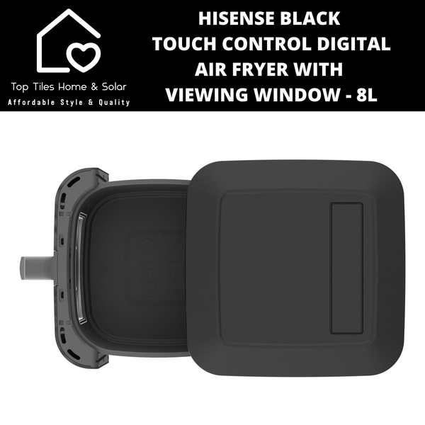Hisense Black Touch Control Digital Air Fryer with Viewing Window - 8L
