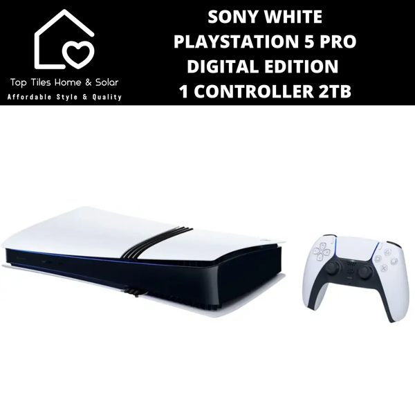 Sony White PlayStation 5 Pro Digital Edition + 1 Controller - 2TB