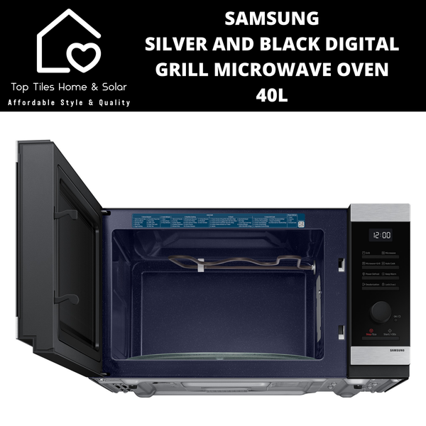 Samsung Silver and Black Digital Grill Microwave Oven - 40L
