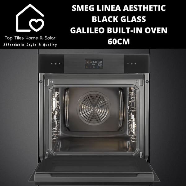 Smeg Linea Aesthetic Black Glass Galileo Built-in Oven – 60cm