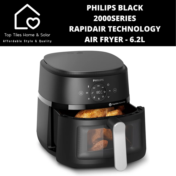 Philips Black 2000Series RapidAir Technology Air Fryer - 6.2L