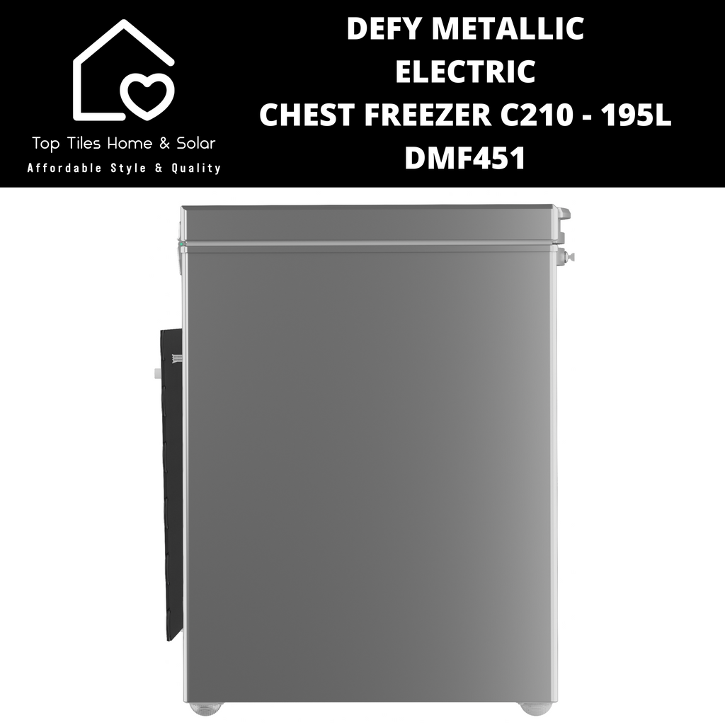 Defy Metallic Electric Chest Freezer C210 - 195L DMF451 – Top Defy Metallic Electric Chest Freezer C210 - 195L DMF451 – Top