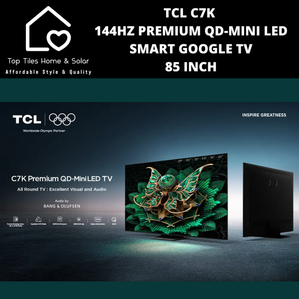 TCL C7K 144HZ Premium QD-Mini LED Smart Google TV - 85 Inch