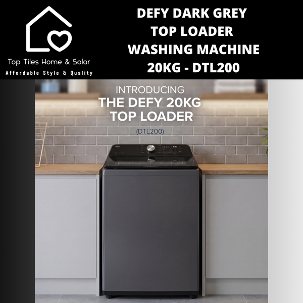 Defy Dark Grey Top Loader Washing Machine - 20kg DTL200