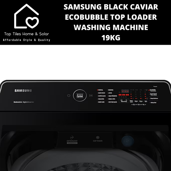 Samsung Black Caviar EcoBubble Top Loader Washing Machine - 19kg