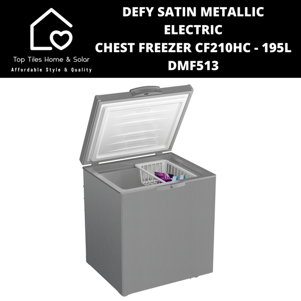 Defy Satin Metallic Electric Chest Freezer CF210HC - 195L DMF513