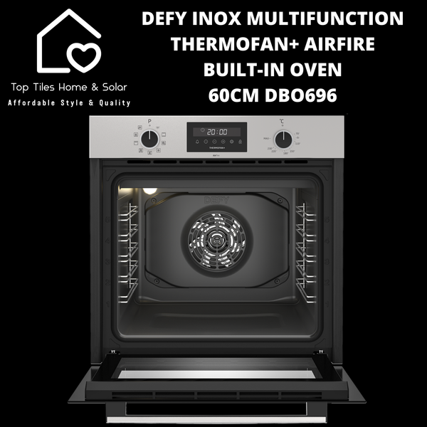 Defy Inox Multi-Function Thermofan+ AirFire Built-in Oven - 60cm DBO696