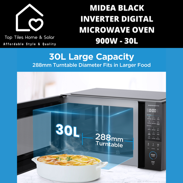 Midea Black Inverter Digital Microwave Oven 900W - 30L
