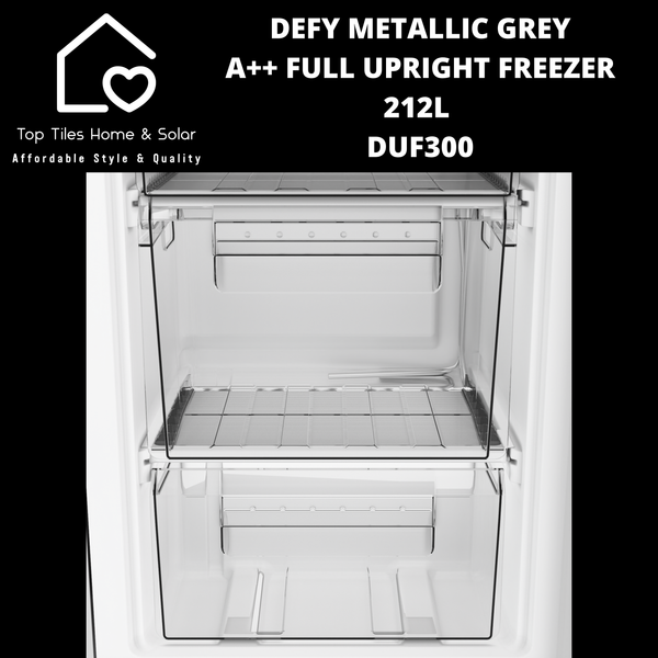 Defy Metallic Grey A++ Full Upright Freezer - 212L DUF300