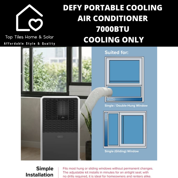 Defy Portable Heating & Cooling Air Conditioner - 7000BTU - COOLING ONLY