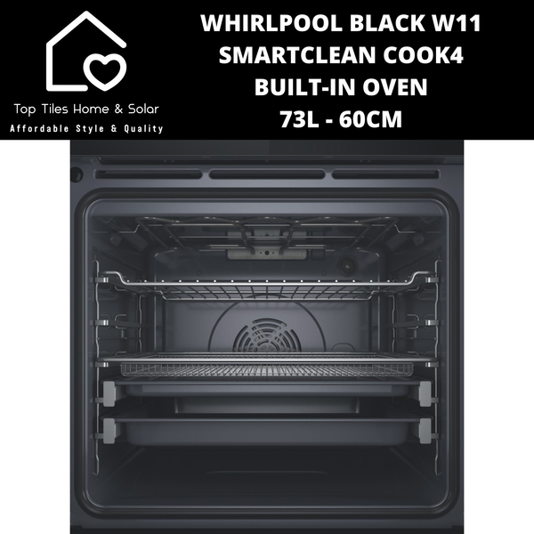 Whirlpool Black W11 SmartClean Cook4 Built-In Oven 73L - 60cm