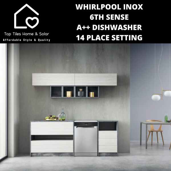 Whirlpool Inox 6th Sense A++ Dishwasher - 14 Place Setting