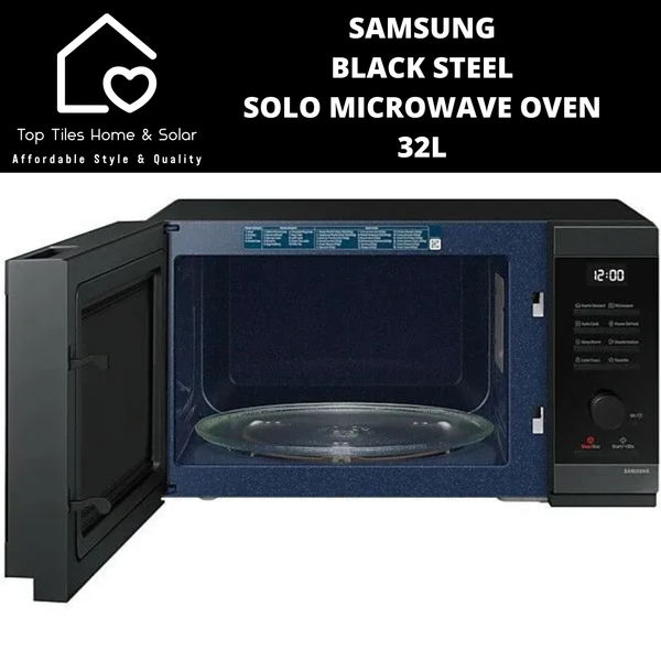 Samsung Black Steel Solo Microwave Oven - 32L