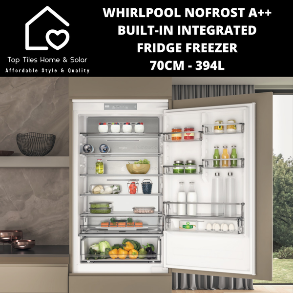 Whirlpool NoFrost A++ Built-in Integrated Fridge Freezer 70cm - 394L