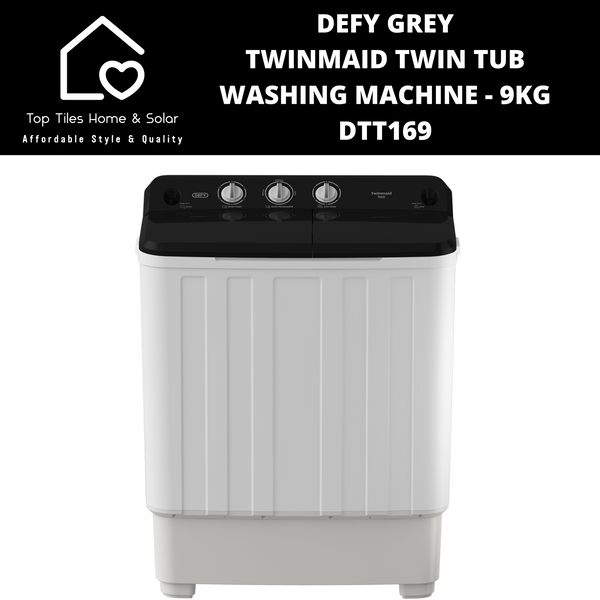 Defy Grey Twinmaid Twin Tub Washing Machine - 9kg DTT169