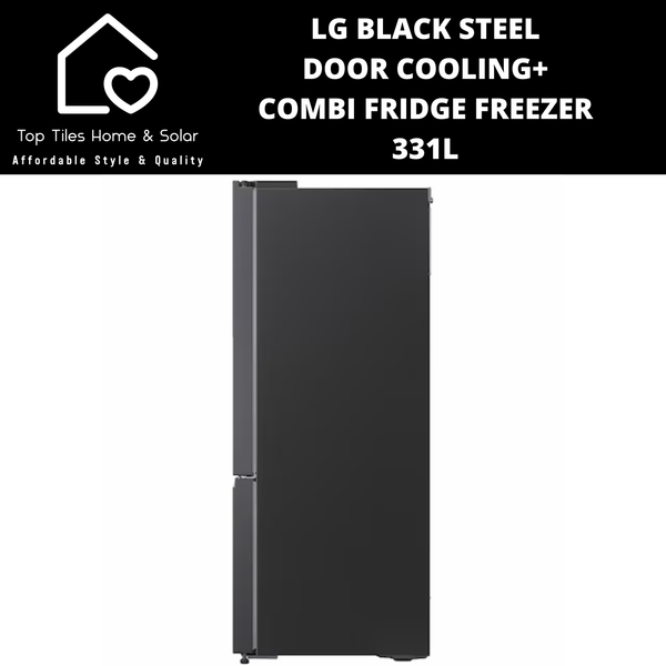 LG Black Steel Door Cooling+ Combi Fridge Freezer - 331L