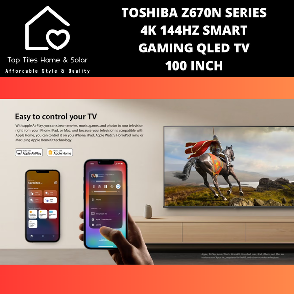 Toshiba Z670N Series 4K 144Hz Smart Gaming QLED TV - 100 Inch