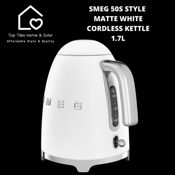 Smeg 50s Style Matte White Cordless Kettle - 1.7L