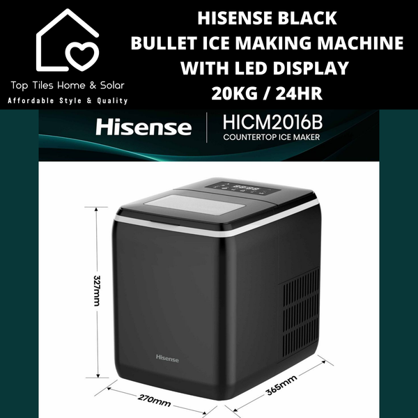 Hisense Bullet Ice Making Machine with LED Display  - 20kg/24Hr