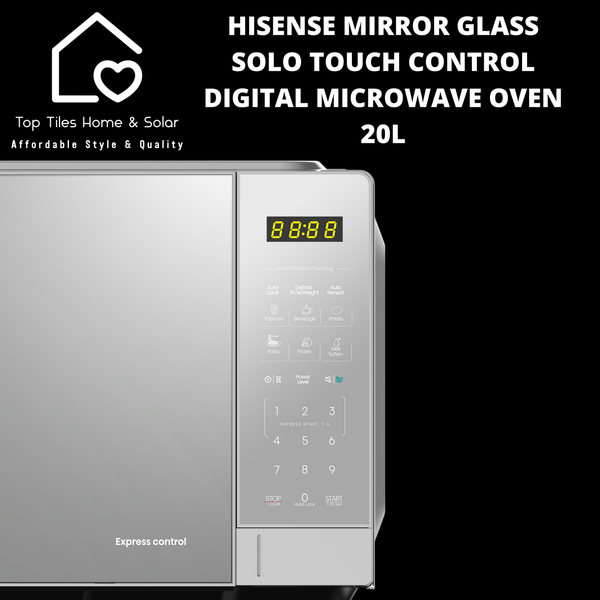 Hisense Mirror Glass Solo Touch Control Digital Microwave Oven - 20L