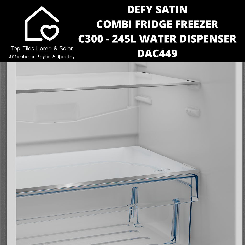 Dac449 Defy Satin Combi Fridge Freezer C300 - 245L Water Dispenser DAC449 ...
