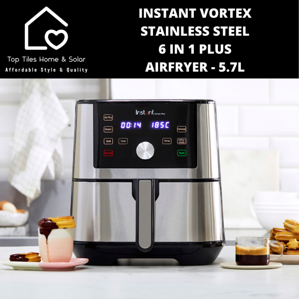 Instant Vortex Stainless Steel 6 in 1 Plus Airfryer - 5.7L
