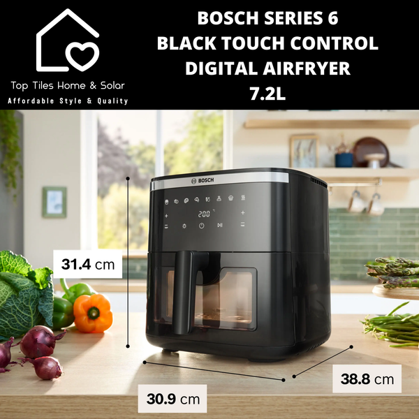 Bosch Series 6 - Black Touch Control Digital Airfryer - 7.2L