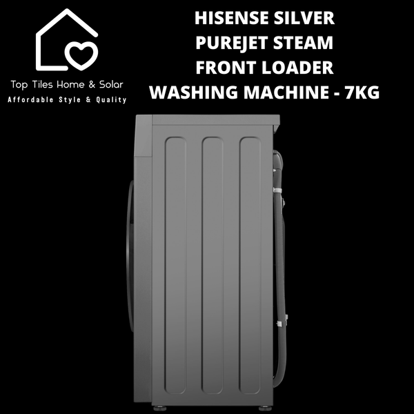 Hisense Silver PureJet Steam Front Loader Washing Machine - 7kg