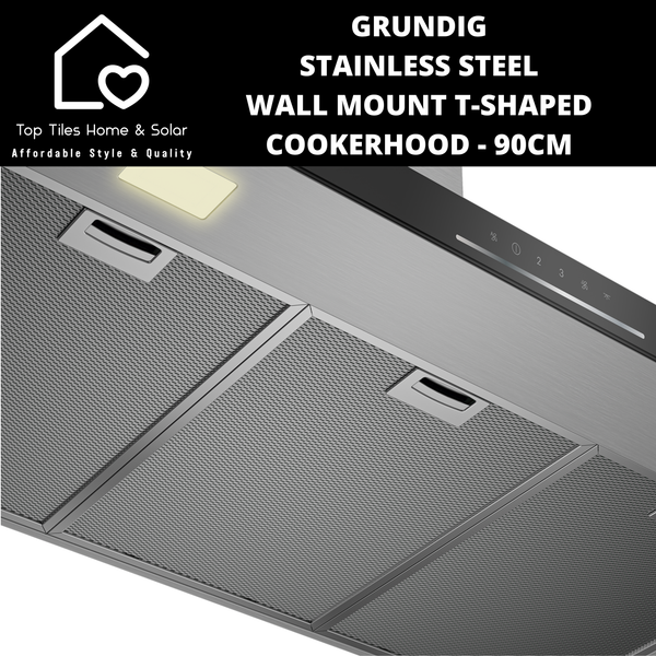 Grundig Stainless Steel Wall Mount T Cookerhood - 90cm