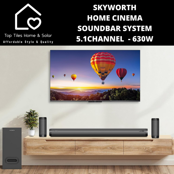 Skyworth Home Cinema Soundbar System 5.1Channel  - 630W