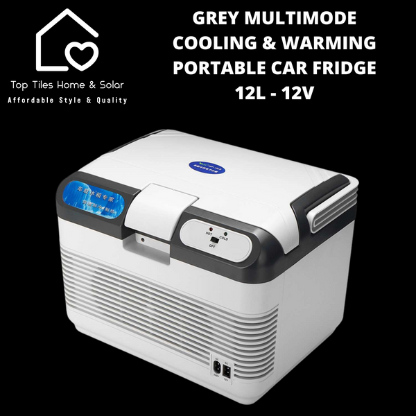 Grey Multimode Cooling & Warming Portable Car Fridge - 12L - 12V