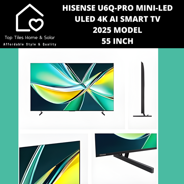 Hisense U6Q-PRO Mini-LED ULED 4K Ai Smart TV - 55 Inch 2025 Model